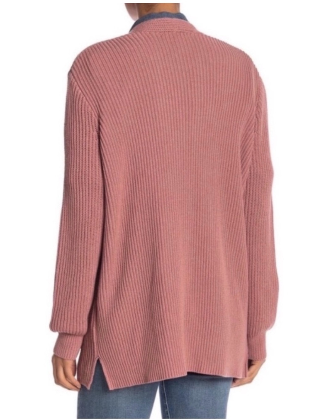 Madewell Ribbed Open-Front Cardigan - Rose - Picture 8 of 8